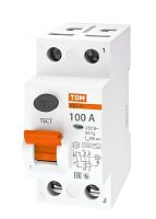 Выключатель дифференциальный (УЗО) ВД1-63 2п 100А 300мА тип AC | код. SQ0203-0024 | TDM